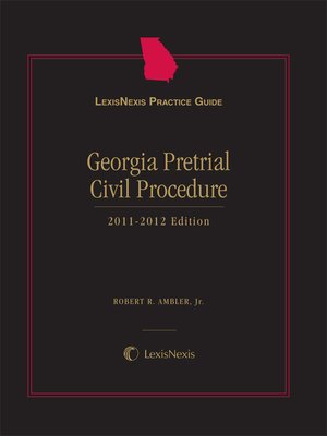 cover image of LexisNexis&reg; Practice Guide: Georgia Pre-Trial